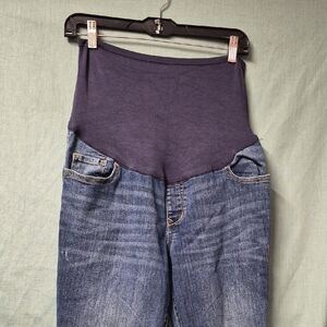Womens Maternity Old Navy Dark Blue Jeans 14 Slim Boot Cut